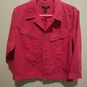 Chaps Fuchsia Jean Jacket for Women